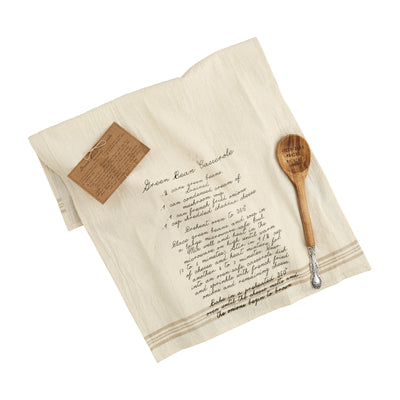 Recipe Spoon and Towel Set