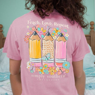 Simply Southern Teach Love Repeat Graphic Tee