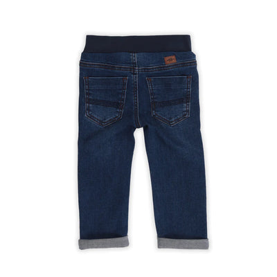 Baby Boy Pull-Up Cuffed Jeans