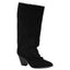 Black Faux Suede