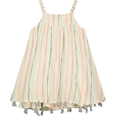 Trapeze Tassel Stripe Dress