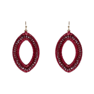 Crystal Marquise Raffia Earrings