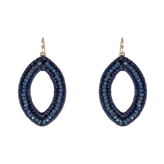 Crystal Marquise Raffia Earrings