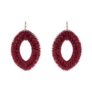 Crystal Marquise Suede Earrings