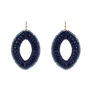 Crystal Marquise Suede Earrings