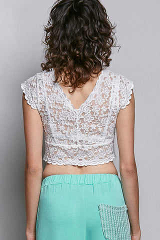 Fine Flair Lace Scalloped Top