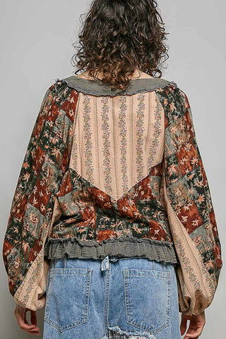 FINAL SALE: Petal & Puff Woven Top