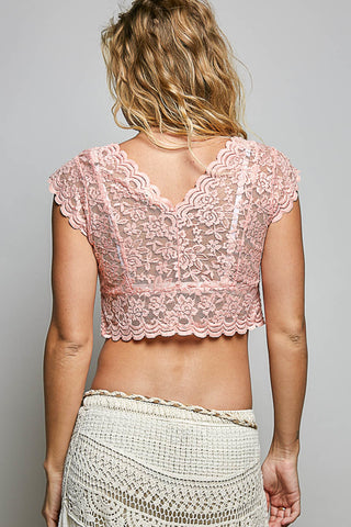 Fine Flair Lace Scalloped Top