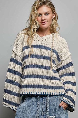 Cozy In Stripe Chenille Hoodie