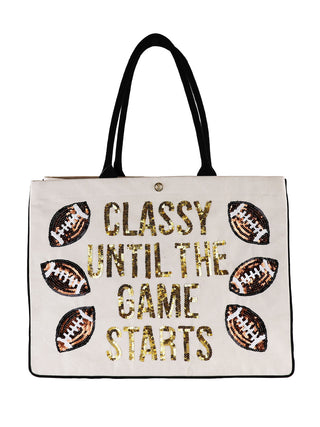 Simply Southern Sequin Football Tote