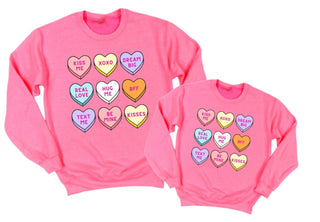 PREORDER: Candy Hearts Mommy & Me Crewnecks