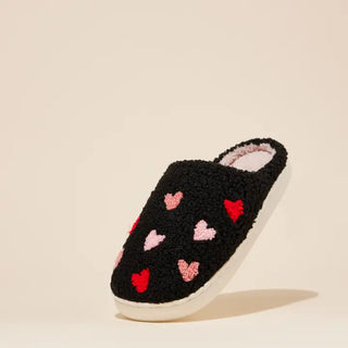 Multi Hearts Comfy Slippers