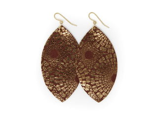 Print Leather Earrings - Large