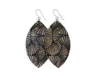 Print Leather Earrings - Small