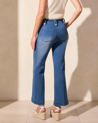 TRIBAL Brooke High Rise Palazzo Marine Jeans