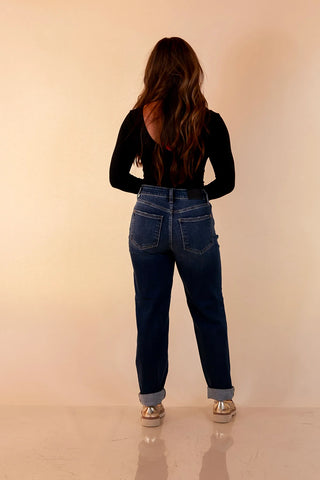 JUDY BLUE: Mid Rise Billie Indigo Boyfriend