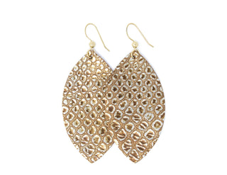 Print Leather Earrings - Large