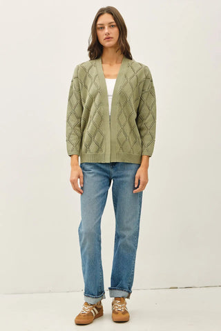 Willow Mist Pointelle Cardigan