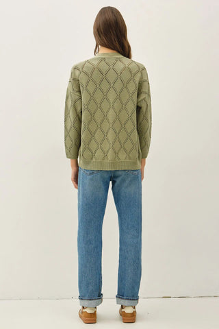 Willow Mist Pointelle Cardigan