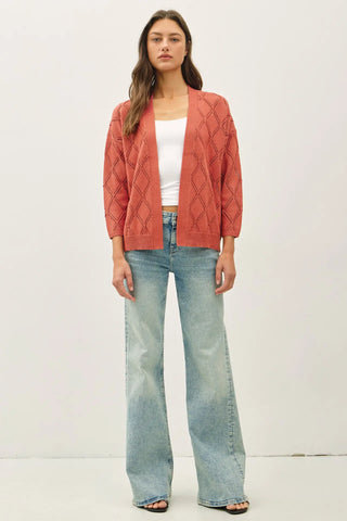 Willow Mist Pointelle Cardigan
