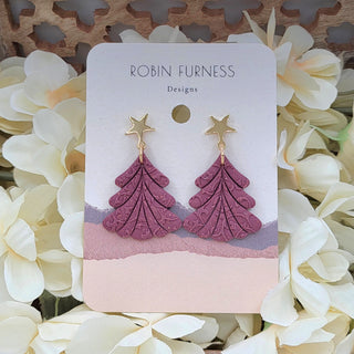 Star Christmas Tree Drop Earrings