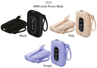 Tech Trendz: 8000 mAh Power Bank w/Cables