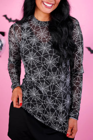 Kate Mesh Top Spider Web