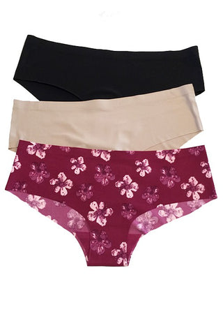 Maroon Floral Panty Set