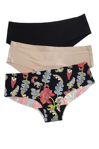 Black Floral Panty Set