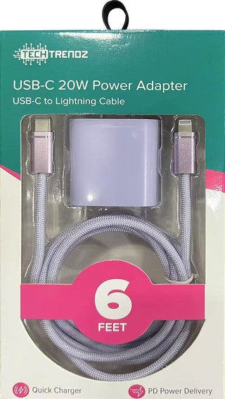 Tech Trendz: 6ft. USBC to Lightning Fast Charging Set