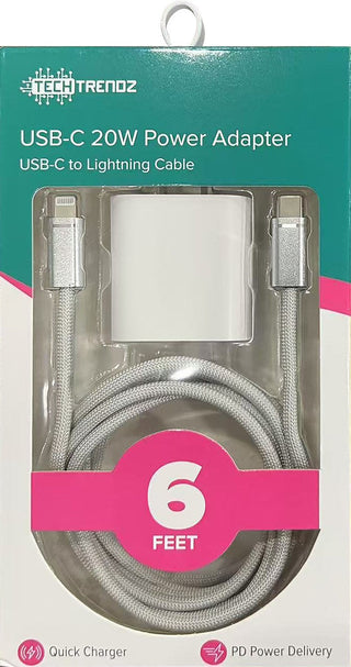 Tech Trendz: 6ft. USBC to Lightning Fast Charging Set