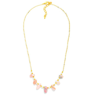 Bring a soft pop of color to your jewelry collection with our Coastal Charm Stone Necklace ✨ Featuring natural-inspired stone accents paired with delicate gold beading, this necklace gives effortless beachy elegance with a modern boutique feel. Perfect for layering or wearing solo for a subtle statement.

DETAILS:
• Natural-inspired stone accent necklace
• Delicate gold beaded detailing
• Lightweight layered-look design
• Adjustable chain closure
• Available in Pink and Multi
• Perfect for everyday wear, va