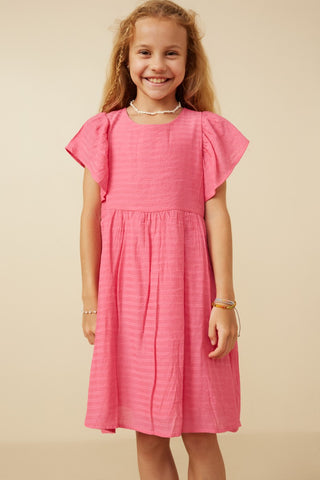 Kids Pink Powder Puff Dress