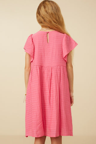 Kids Pink Powder Puff Dress