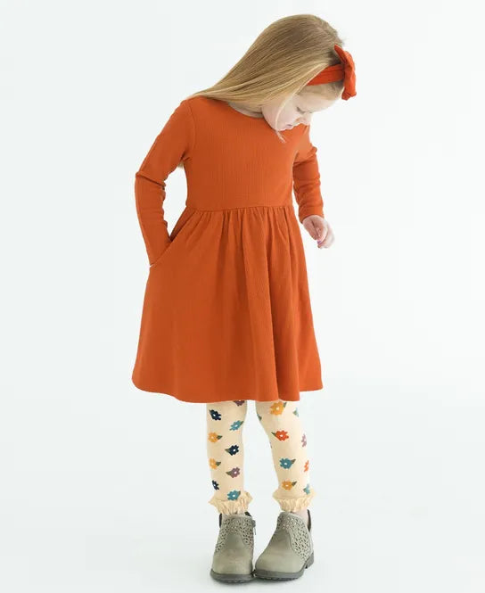 Patterned Footless Ruffle Tights - Fall Collection