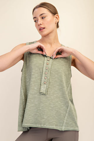 The Sloane Button Down Tank Top