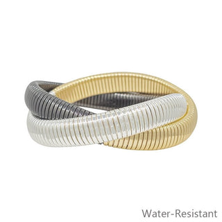 2 Strand Ribbed Twisted Bracelet - Bray and Em Boutique