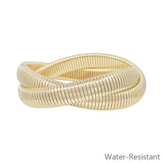 2 Strand Ribbed Twisted Bracelet - Bray and Em Boutique