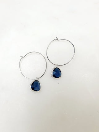 Gemstone Hoop Earring