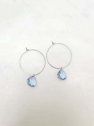 Gemstone Hoop Earring