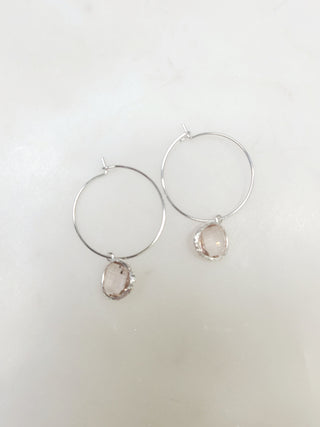 Gemstone Hoop Earring