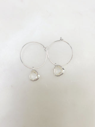 Gemstone Hoop Earring