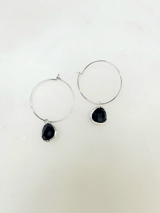 Gemstone Hoop Earring