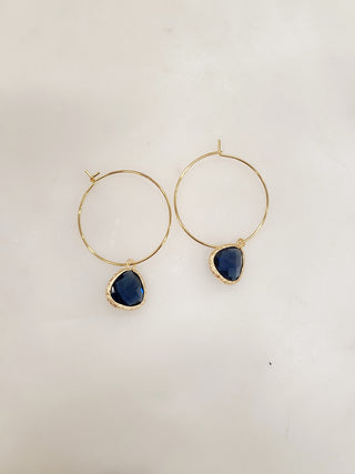 Gemstone Hoop Earring