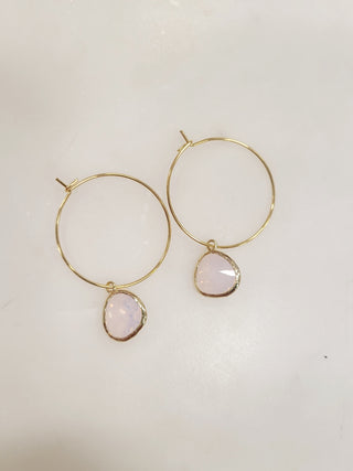 Gemstone Hoop Earring