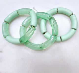 Thick Acrylic Stretch Bracelet (Set of 3)