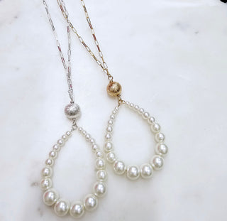 Worth a Pearl Teardrop Necklace