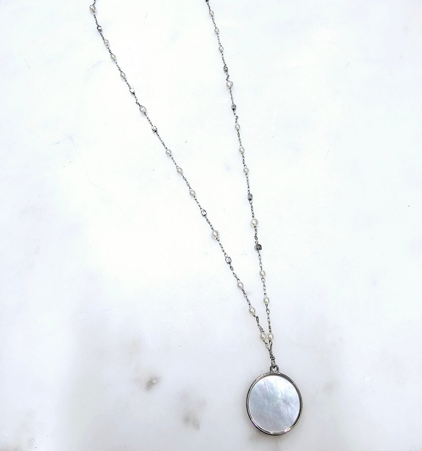 Mother-of-Pearl Pendant Necklace