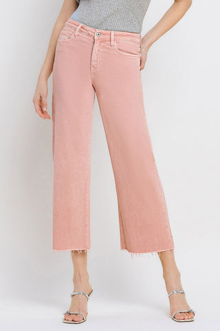 Vervet HR Charmed Life Crop Wide Leg Jeans