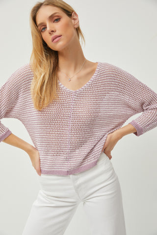 Timeless Look Stripe Knit Sweater Top